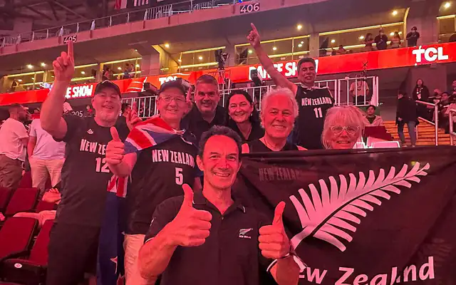 Fans and players at a 2023 FIBA Basketball World Cup game in Manila