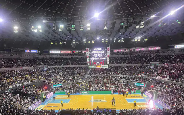 Packed arena crowd at a PBA Philippine Cup Finals game